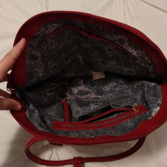 Red and Black leather Sharif Handbag with tags - Picture 6 of 7